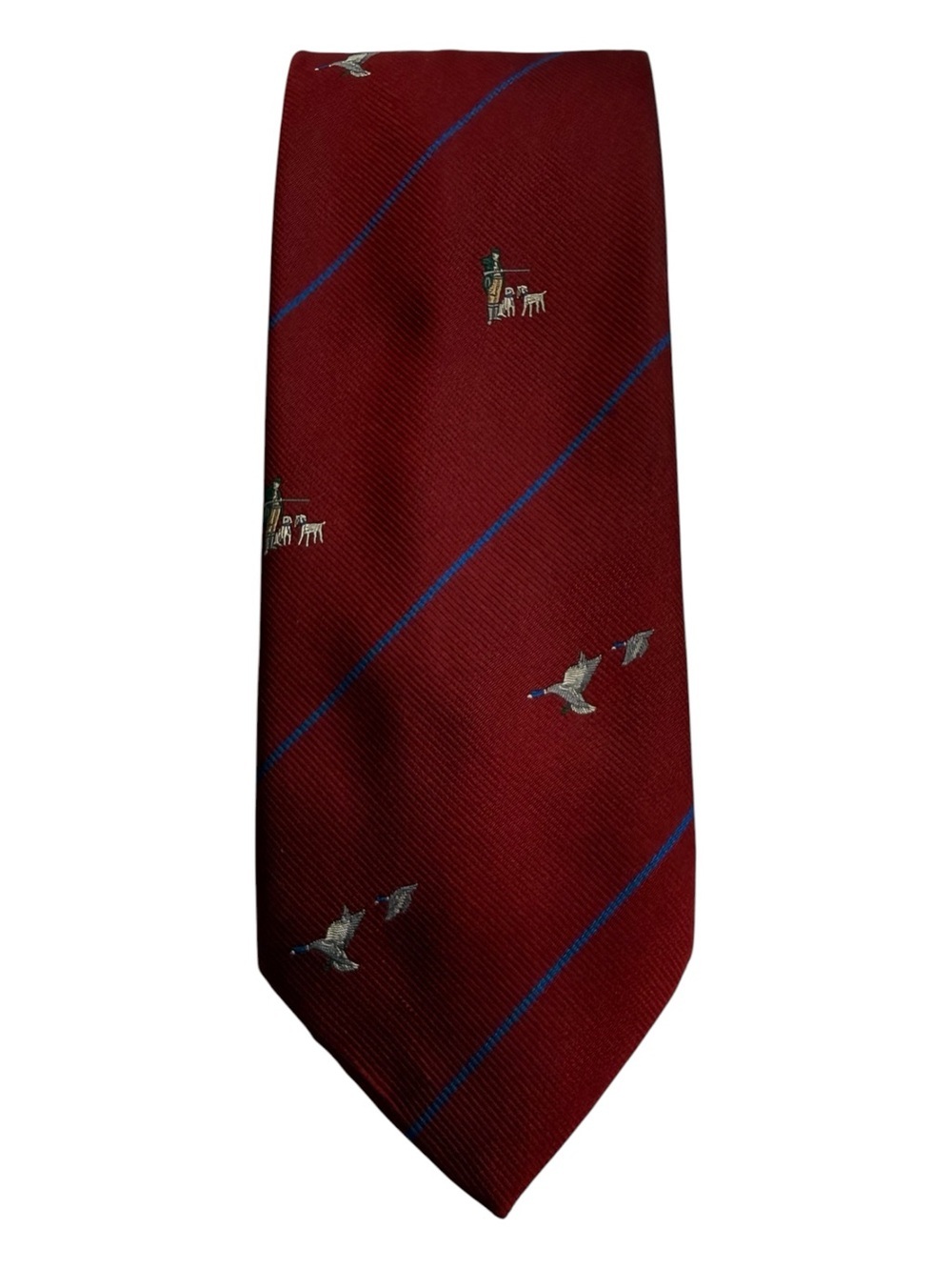 Granges Good Hunting Silk Tie Duck Geese Hunting Dog Bird Dog